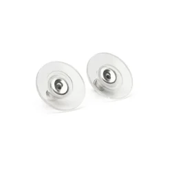 Simply Whispers Silver Plated Plastic Disk Bullet Backs Accessory - 1 Pair Best