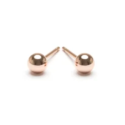 Simply Whispers Small Ball Stud Earrings Rose Gold Plated Online