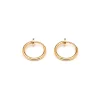Simply Whispers Small Clip On Hoop Earrings New