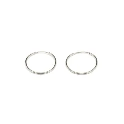 Simply Whispers Small Endless Hoop Earrings Silver Plated Discount