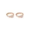 Simply Whispers Small White Crystal Huggie Earrings Fashion