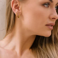 Simply Whispers Square Huggie Hoops Sale