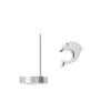 Simply Whispers Stainless Steel Dolphin Stud Earrings Fashion