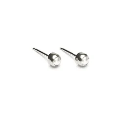 Simply Whispers Stainless Steel Micro Pearl Treasure Stud Earrings Clearance