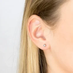 Simply Whispers Stainless Steel Micro Pearl Treasure Stud Earrings Clearance