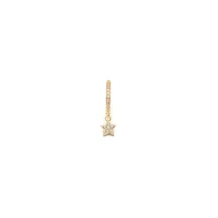 Simply Whispers Star Charm Hoop Earring Sale