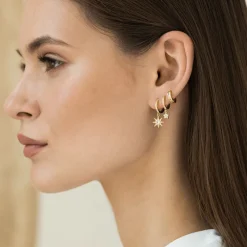 Simply Whispers Star Charm Hoop Earring Sale