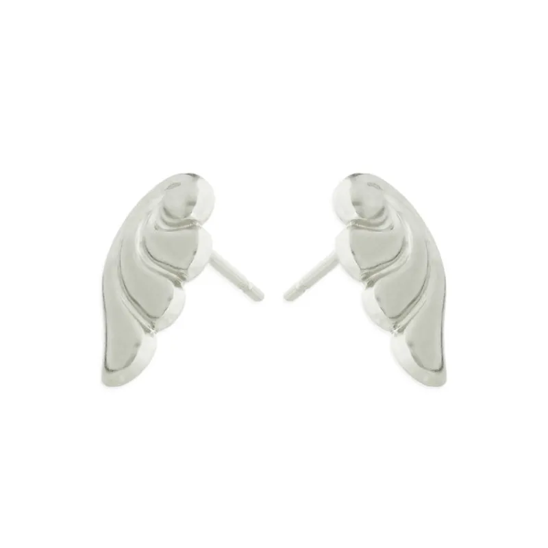 Simply Whispers Steel Angel wings Stud Earrings Clearance