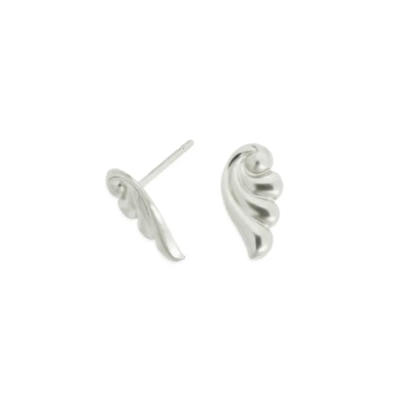 Simply Whispers Steel Angel wings Stud Earrings Clearance