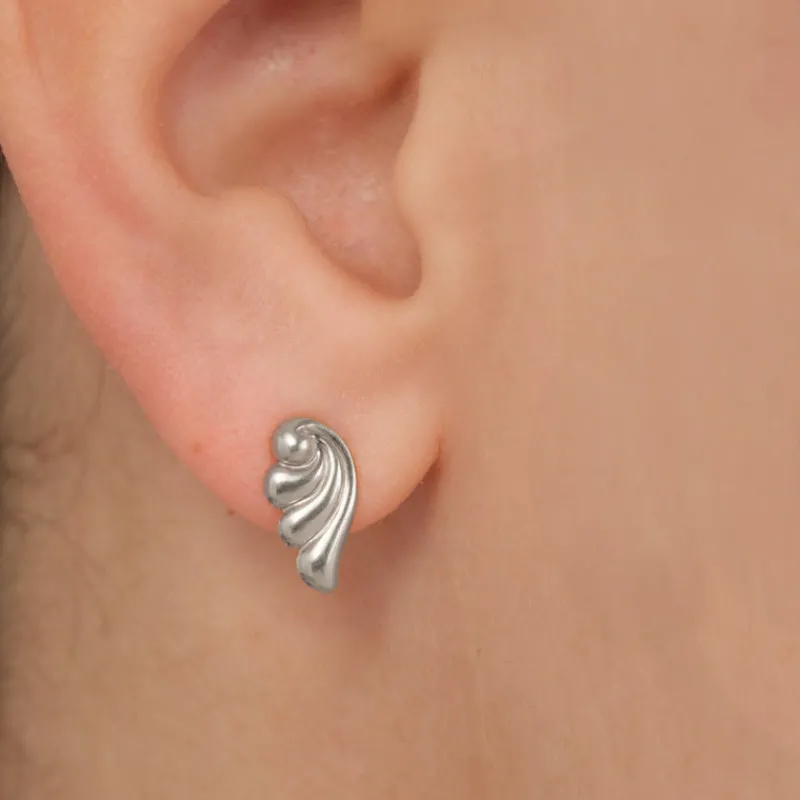 Simply Whispers Steel Angel wings Stud Earrings Clearance