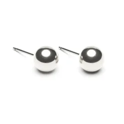 Simply Whispers Sterling Silver 7 mm Ball Stud Earrings Discount