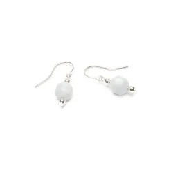 Simply Whispers 925 Sterling Silver Aquamarine French Hook Earrings Clearance