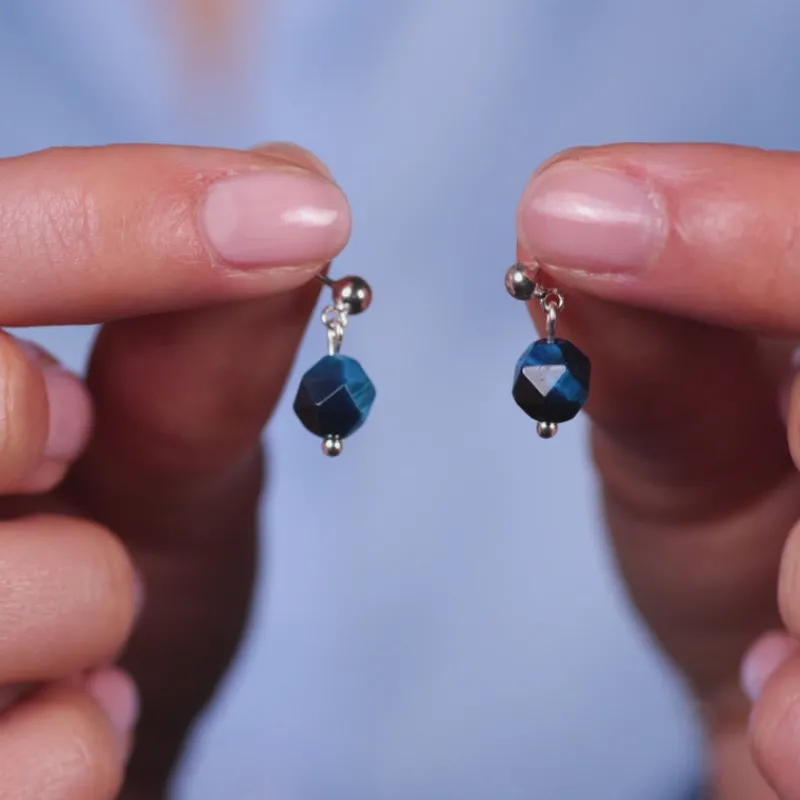 Simply Whispers 925 Sterling Silver Blue Peacock Drop Earrings Sale