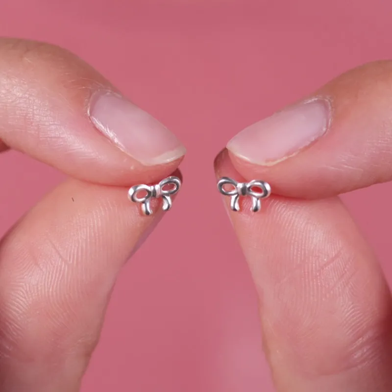 Simply Whispers Sterling Silver Bow Stud Earrings Best