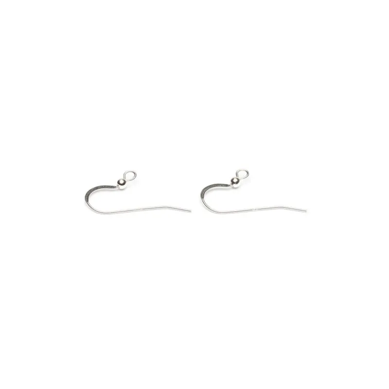 Simply Whispers Sterling Silver Flat French Hook With Ball Accessory - 1 Pair Best