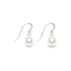 Simply Whispers 925 Sterling Silver French Hook Earrings With Freshwater Pearls Fashion