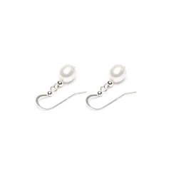 Simply Whispers 925 Sterling Silver French Hook Earrings With Freshwater Pearls Fashion