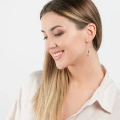 Simply Whispers 925 Sterling Silver Hematite Stone Earrings Sale