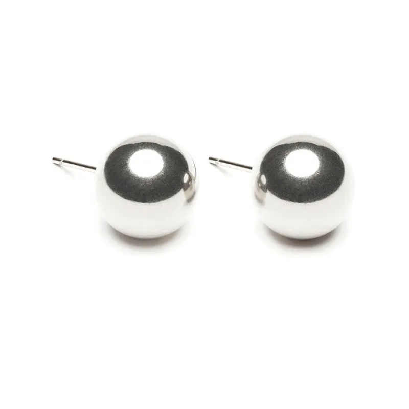 Simply Whispers Sterling Silver Large Ball Stud Earrings Sale