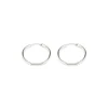 Simply Whispers 925 Sterling Silver Medium Endless Hoop Earrings Hot