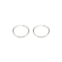 Simply Whispers 925 Sterling Silver Medium Endless Hoop Earrings Hot