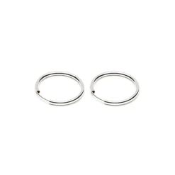 Simply Whispers 925 Sterling Silver Medium Endless Hoop Earrings Hot