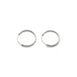 Simply Whispers 925 Sterling Silver Medium Hoop Earrings Online