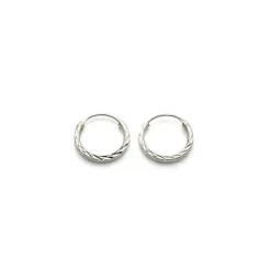 Simply Whispers 925 Sterling Silver Mini Hoop Earrings Fashion