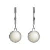 Simply Whispers 925 Sterling Silver Mother Of Pearl Silver Drop Earrings Sale