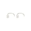 Simply Whispers 925 Sterling Silver Pearl Huggie Hoops Fashion