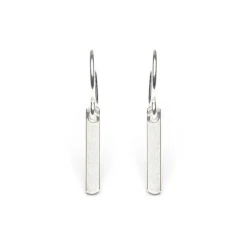 Simply Whispers 925 Sterling Silver Short Bar Earrings Discount