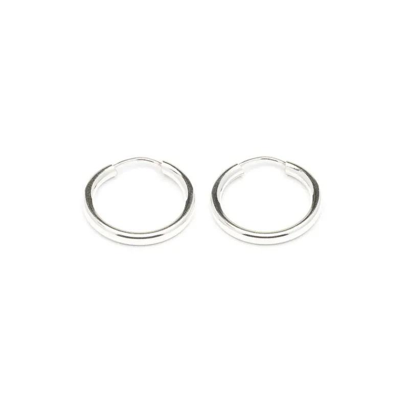 Simply Whispers 925 Sterling Silver Small Endless Hoop Earrings Clearance