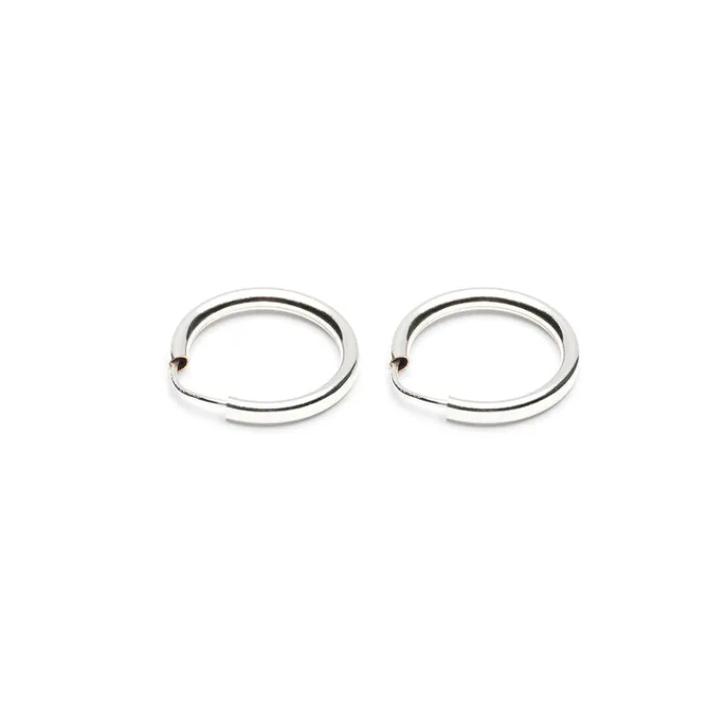 Simply Whispers 925 Sterling Silver Small Endless Hoop Earrings Clearance