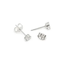 Simply Whispers 925 Sterling Silver Stud Earrings Heart Crystal Sale