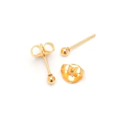 Simply Whispers Tiny Ball Stud Earrings Gold Plated Discount