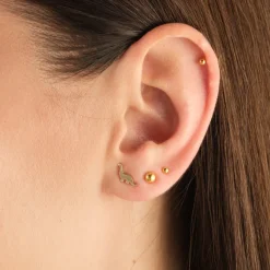 Simply Whispers Tiny Ball Stud Earrings Gold Plated Discount