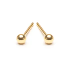 Simply Whispers Tiny Ball Stud Earrings Gold Plated Discount