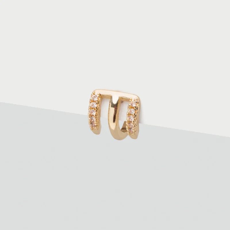 Simply Whispers Triple Crystal Gold Ear Cuff Discount