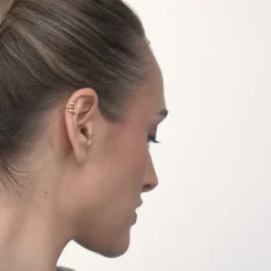 Simply Whispers Triple Crystal Gold Ear Cuff Discount