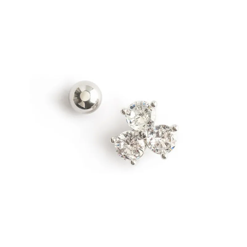 Simply Whispers Triple Crystal Helix Single Earring Hot