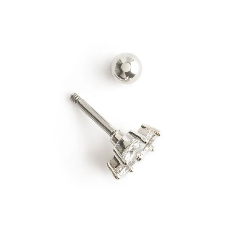 Simply Whispers Triple Crystal Helix Single Earring Hot