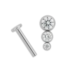 Simply Whispers Triple Crystal Titanium Helix Single Earring Best