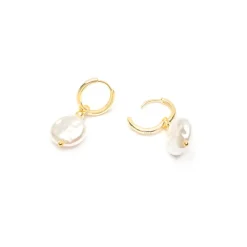 Simply Whispers Turquoise & Pearl Drop Huggie Hoops Online