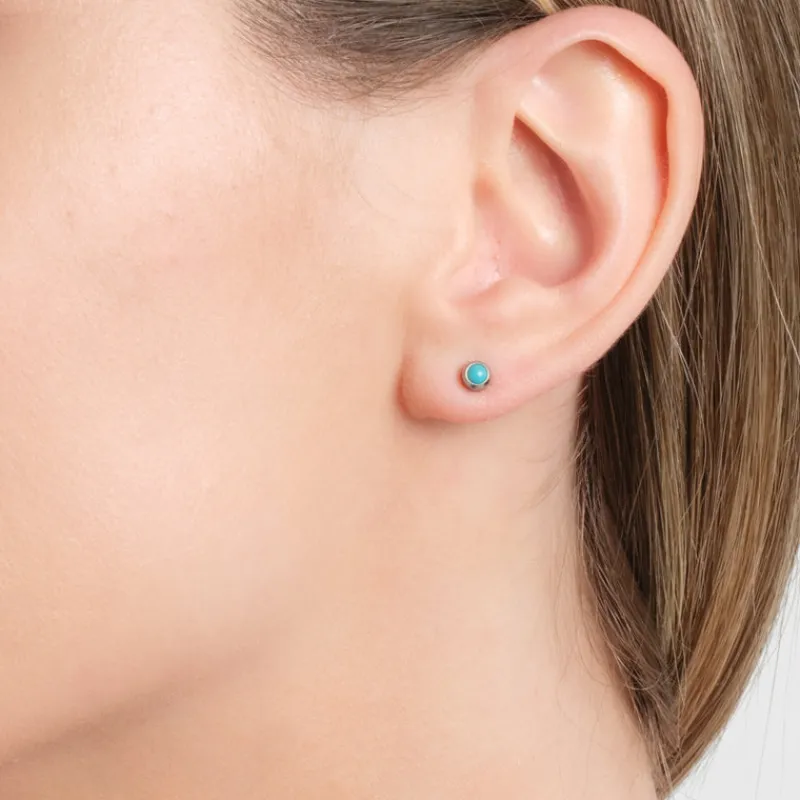 Simply Whispers Turquoise Mini Stud Earrings Outlet