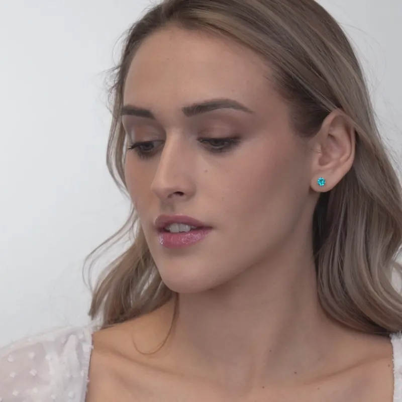 Simply Whispers Turquoise Titanium Stud Earrings Clearance