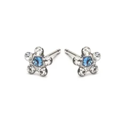 Simply Whispers White & Sapphire Daisy Earrings Best