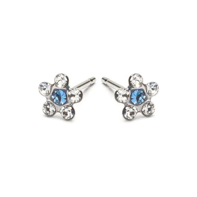 Simply Whispers White & Sapphire Daisy Earrings Best