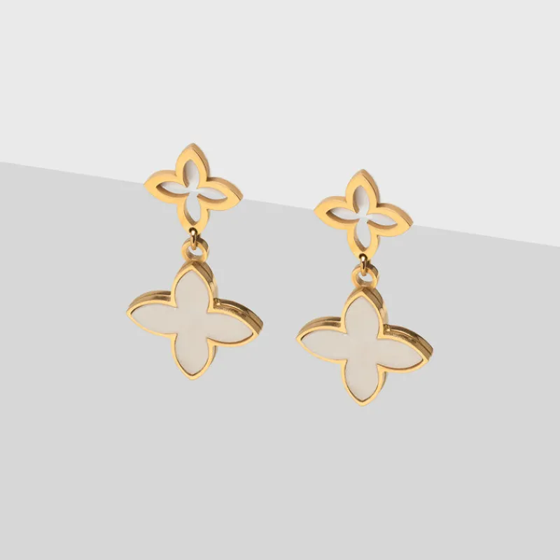 Simply Whispers White Alhambra Earrings Best
