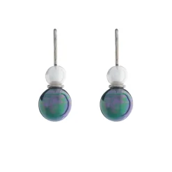 Simply Whispers White and Black Pearl Titanium Hook Earrings Best