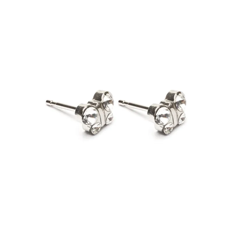Simply Whispers White Crystal Butterfly Earrings New